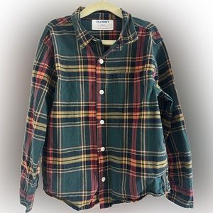 Boys, L/S button up plaid shirt Small 6-7
